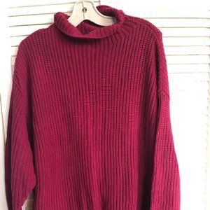 American Eagle Outfitters  Red oversized  knit sweater size M